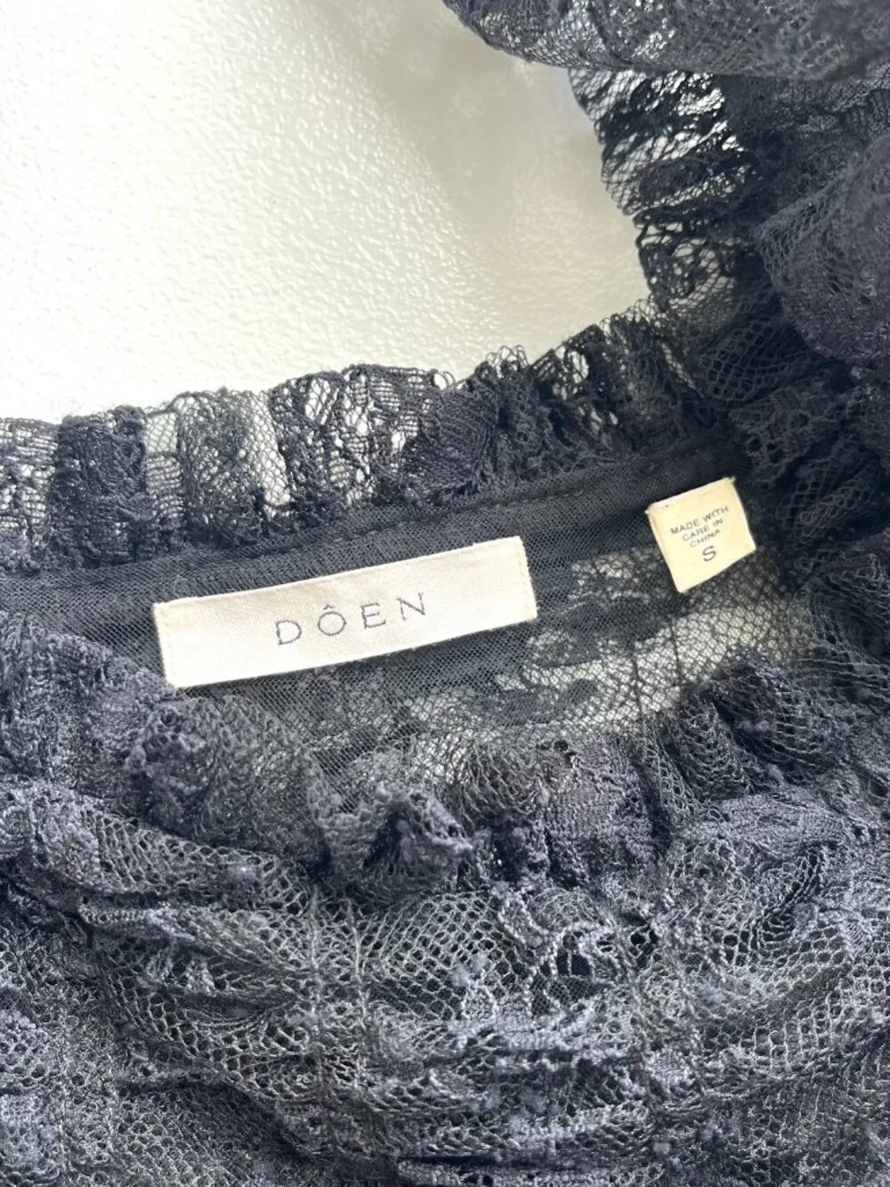 Dôen 'Pamelina' Lace maxi dress, black, S - Picture 8 of 9